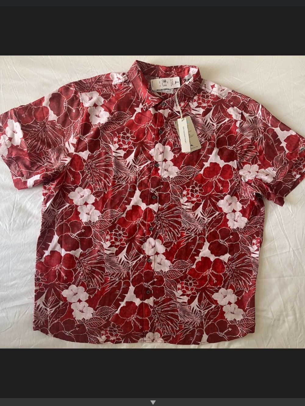 NWT Tommy Bahama Coconut Point Playa Floral Red Chili Pepper  Camp Shirt